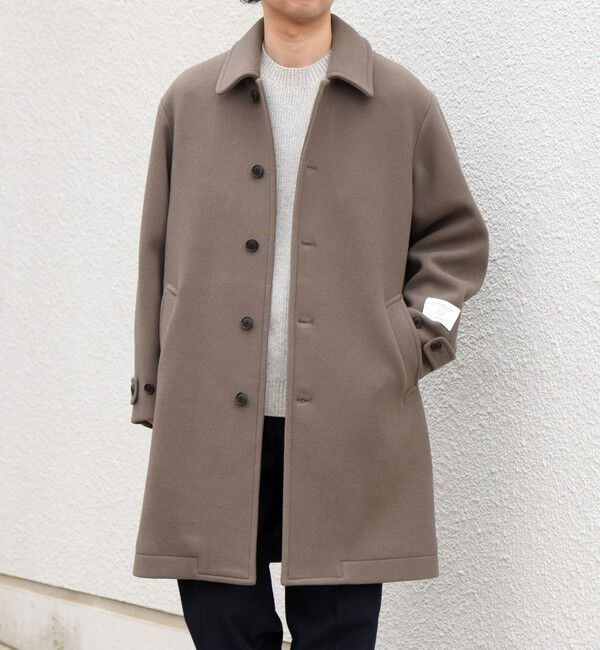 SHIPS any「PURE WOOL MELTON ステンカラー コート 26AW◆」|ステンカラーコート|グレー