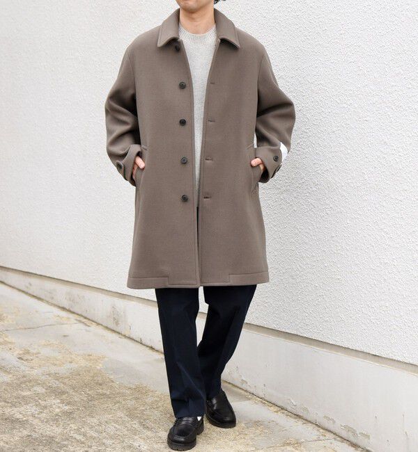 SHIPS any「PURE WOOL MELTON ステンカラー コート 26AW◆」|ステンカラーコート|