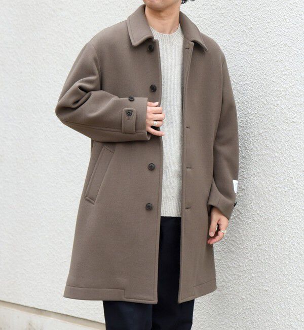 SHIPS any「PURE WOOL MELTON ステンカラー コート 26AW◆」|ステンカラーコート|