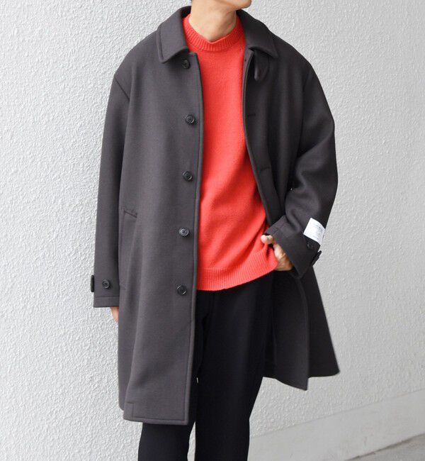 SHIPS any「PURE WOOL MELTON ステンカラー コート 26AW◆」|ステンカラーコート|