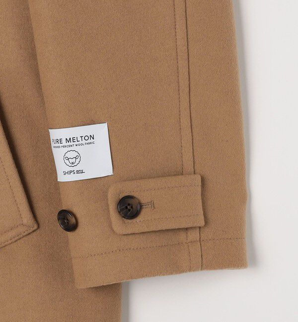 SHIPS any「PURE WOOL MELTON ステンカラー コート 26AW◆」|ステンカラーコート|