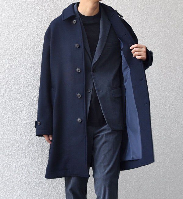 SHIPS any「PURE WOOL MELTON ステンカラー コート 26AW◆」|ステンカラーコート|