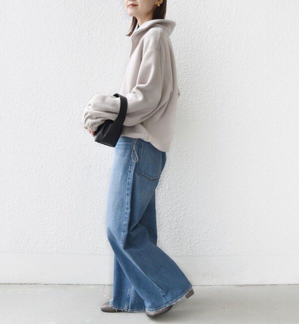 SHIPS for women「〈洗濯機可能〉フリース 裾 ドロスト ハーフ ジップ プルオーバー」|Tシャツ・カットソー|