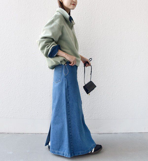 SHIPS for women「〈洗濯機可能〉フリース 裾 ドロスト ハーフ ジップ プルオーバー」|Tシャツ・カットソー|