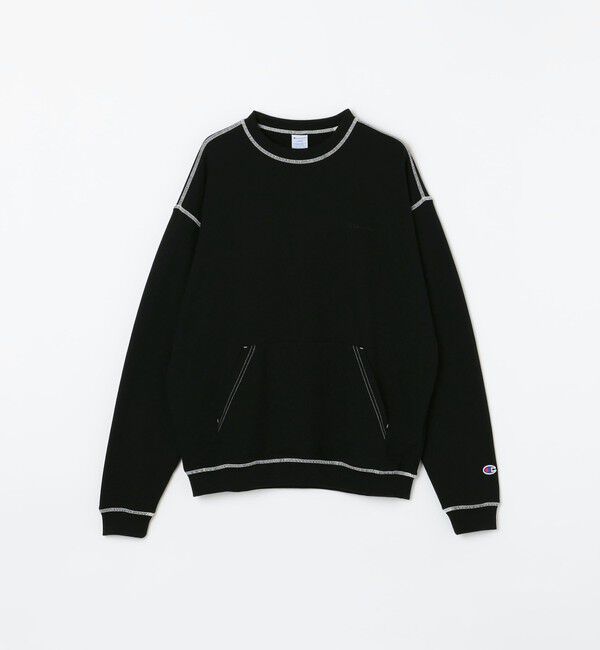 SHIPS any「【SHIPS any別注】Champion: ワンポイント ロゴ 刺繍 ステッチ クルーネック スウェット◇」|スウェット・ジャージ|