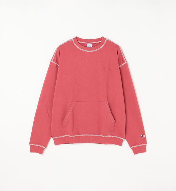 SHIPS any「【SHIPS any別注】Champion: ワンポイント ロゴ 刺繍 ステッチ クルーネック スウェット◇」|スウェット・ジャージ|