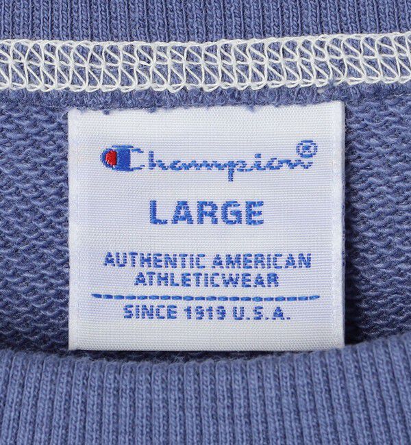 SHIPS any「【SHIPS any別注】Champion: ワンポイント ロゴ 刺繍 ステッチ クルーネック スウェット◇」|スウェット・ジャージ|