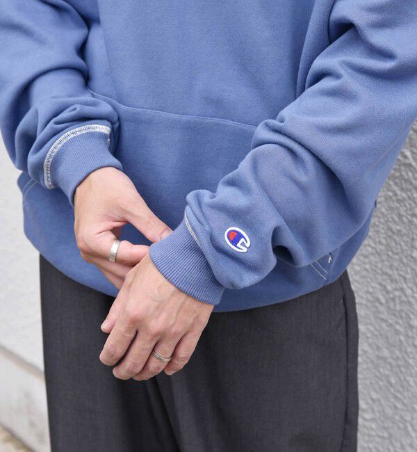 SHIPS any「【SHIPS any別注】Champion: ワンポイント ロゴ 刺繍 ステッチ クルーネック スウェット◇」|スウェット・ジャージ|
