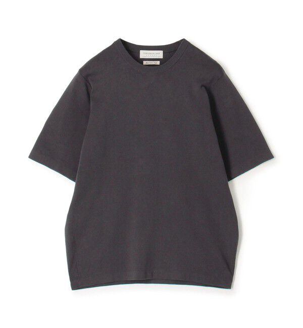 TOMORROWLAND MENS「TOMORROWLAND tricot シーアイランドコットン ハーフスリーブクルーネックニット」|ニット・セーター|17 チャコールグレー