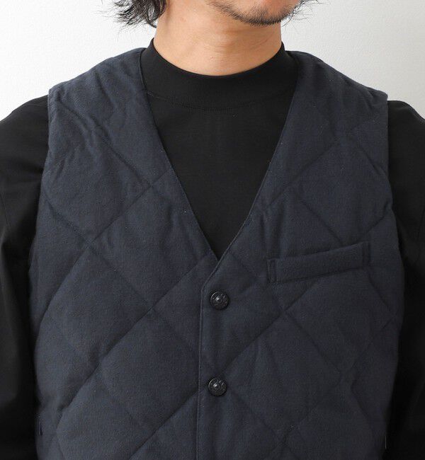 NOLLEY'S goodman「【TAION/タイオン】SINGLE SNAP BUTTON DOWN GILET BRUSHED TWILL 26AW」|ダウンベスト・ベスト|