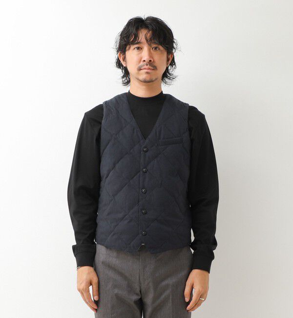NOLLEY'S goodman「【TAION/タイオン】SINGLE SNAP BUTTON DOWN GILET BRUSHED TWILL 26AW」|ダウンベスト・ベスト|