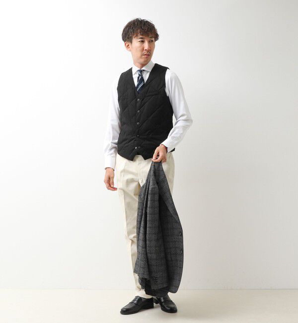 NOLLEY'S goodman「【TAION/タイオン】SINGLE SNAP BUTTON DOWN GILET BRUSHED TWILL 26AW」|ダウンベスト・ベスト|