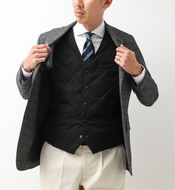 NOLLEY'S goodman「【TAION/タイオン】SINGLE SNAP BUTTON DOWN GILET BRUSHED TWILL 26AW」|ダウンベスト・ベスト|