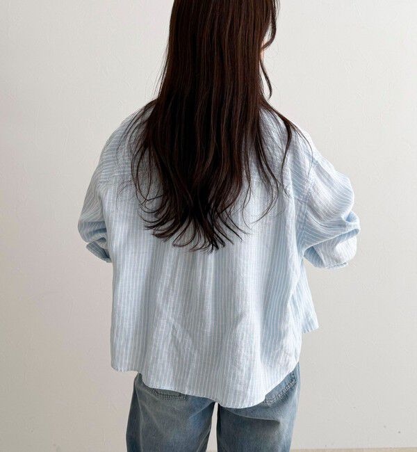fredy emue「LINEN100 クロップドシャツ」|シャツ・ブラウス|