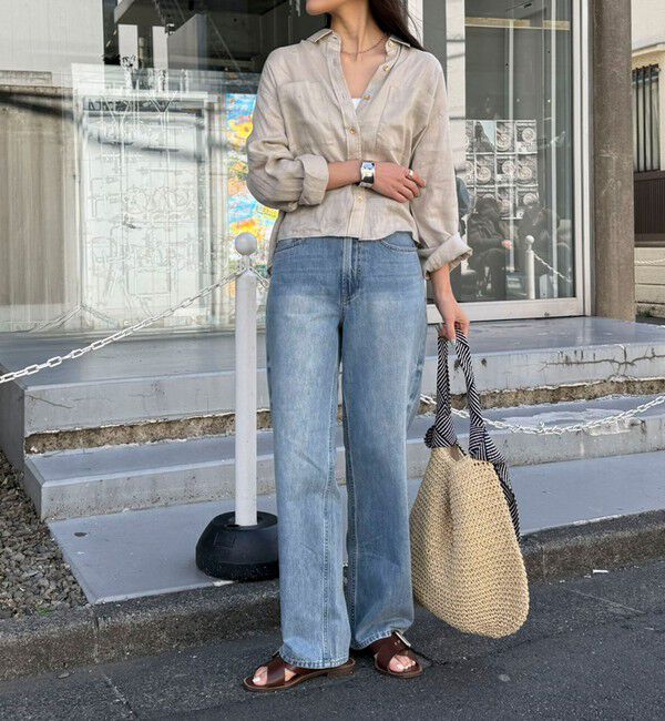 fredy emue「LINEN100 クロップドシャツ」|シャツ・ブラウス|