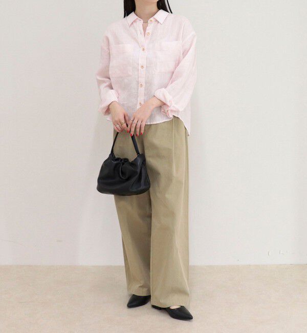fredy emue「LINEN100 クロップドシャツ」|シャツ・ブラウス|