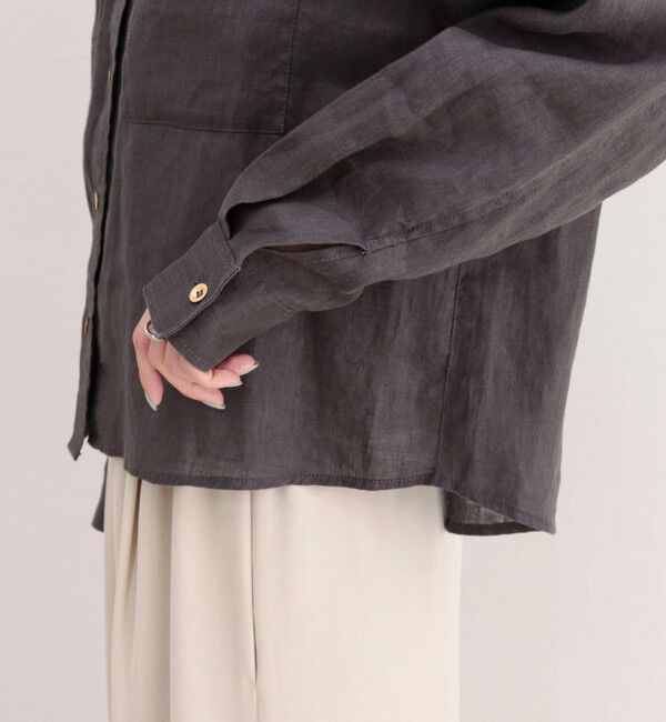 fredy emue「LINEN100 クロップドシャツ」|シャツ・ブラウス|