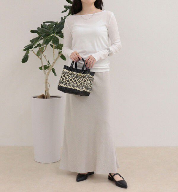 fredy emue「サイドギャザーシアーロンTシャツ」|Tシャツ・カットソー|