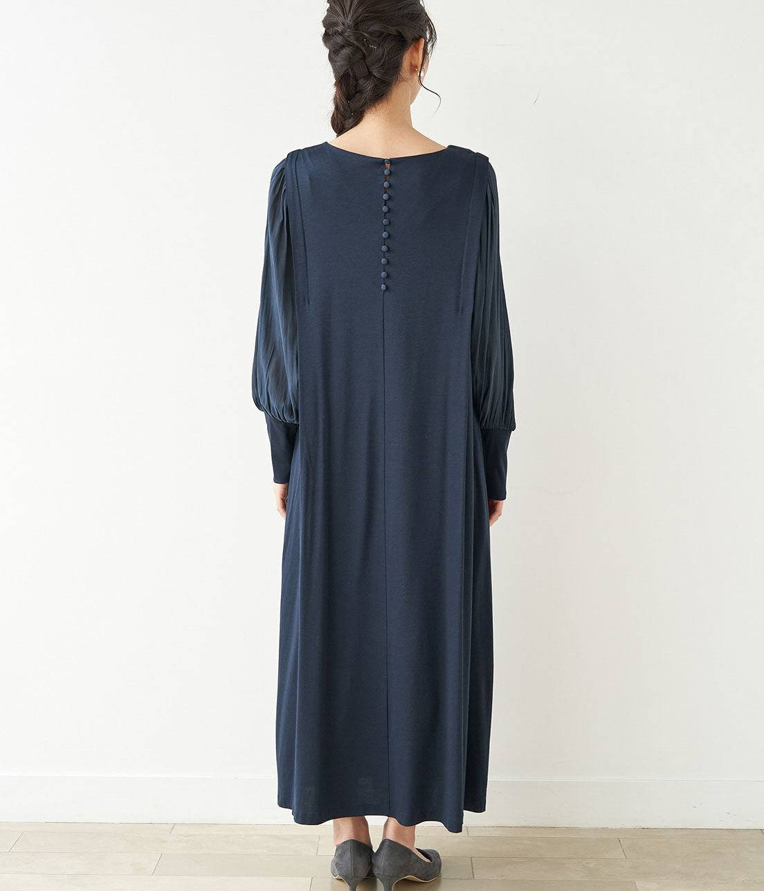 Rope&rsquo;Picnic「【一部店舗限定】【Mon E&rsquo;toile/モンエトワール】スムースコンビジャージタックDRESS」|ドレス|