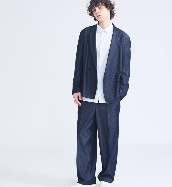 ABAHOUSE「【セットアップ対応】デニムライクツイル ワイド イージーパンツ / ベージュ」|その他|