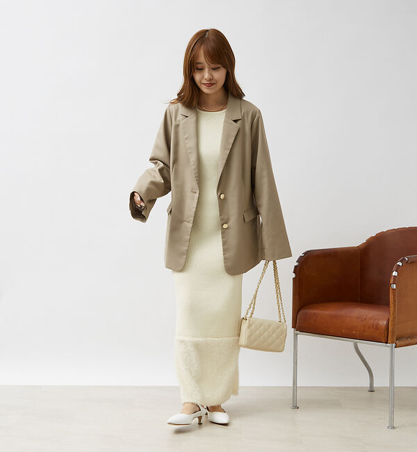 Rouge vif「【一部店舗限定】【2点セット】スリットジャケット＆ウエストクロスパンツSET」|テーラードジャケット|
