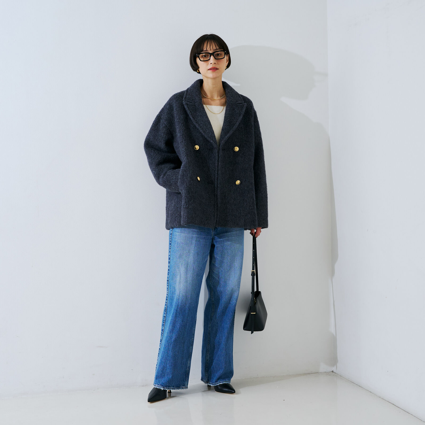 Rouge vif「【追加5 / 2026AW新色登場 / 一部店舗限定】ラメシャギースライバーPコート/ピーコート」|ピーコート|