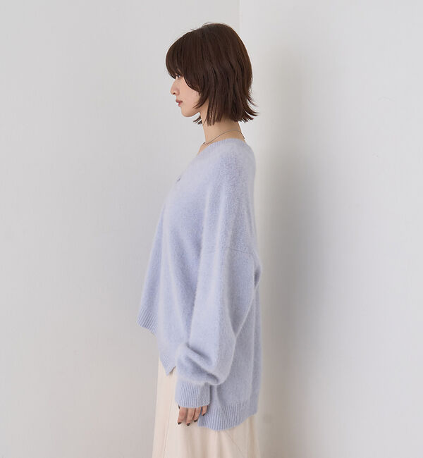 Rouge vif「フォックスウールVネックスリットニットプルオーバー」|ニット・セーター|