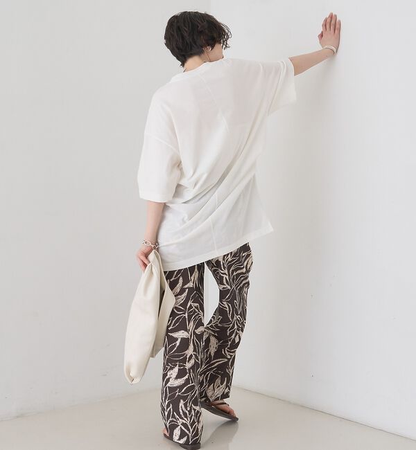 Rouge vif「コットンバックドレープTシャツ/セミロング丈」|Tシャツ・カットソー|