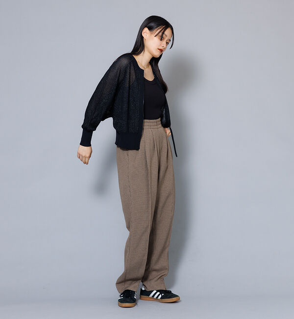 NOMINE「【セットアップ対応】チェック3タックテーパードパンツ」|スラックス|