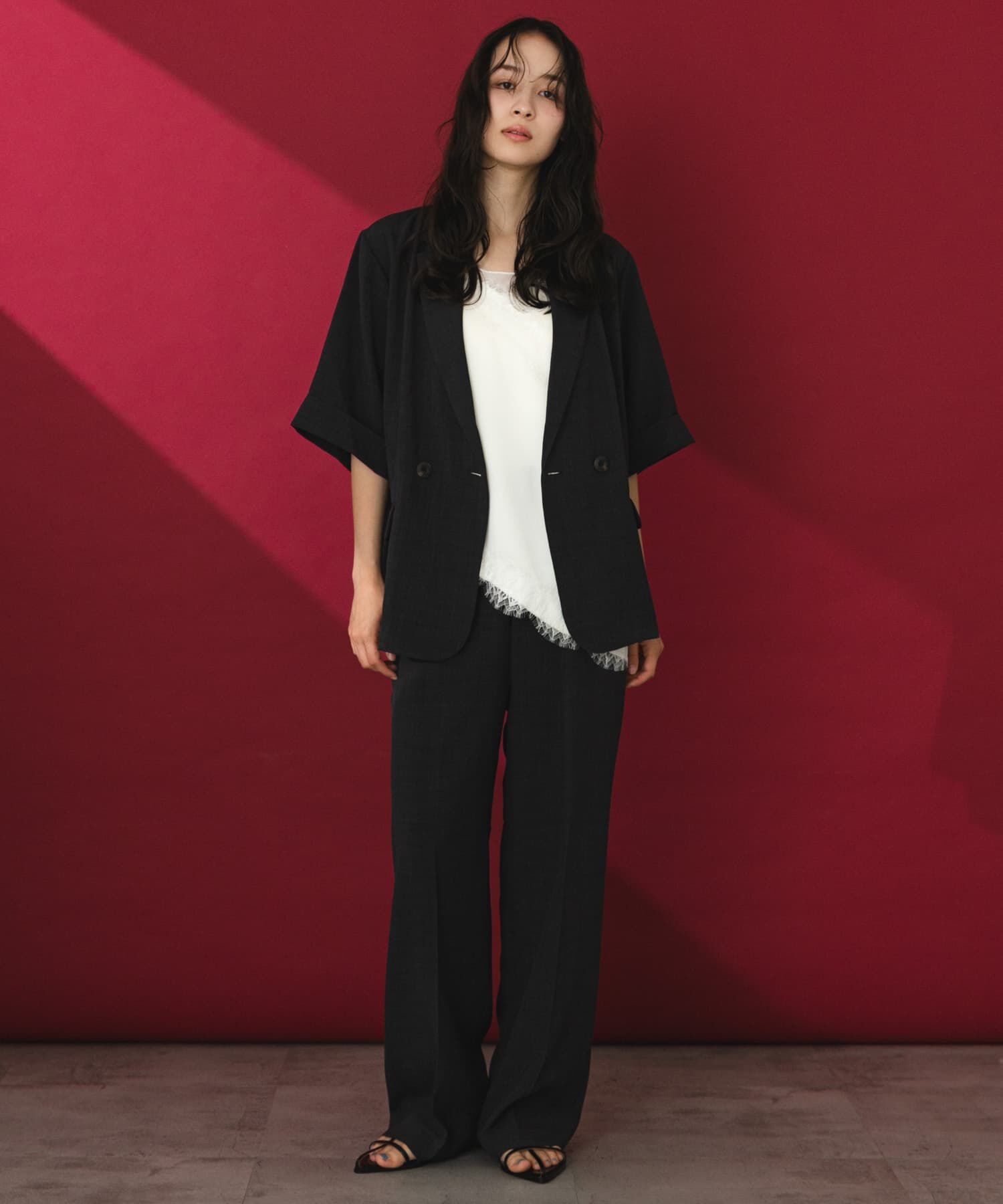 SENSE OF PLACE by URBAN RESEARCH「『UR TECH DRYLUXE』リネンライクワイドパンツ」|その他|