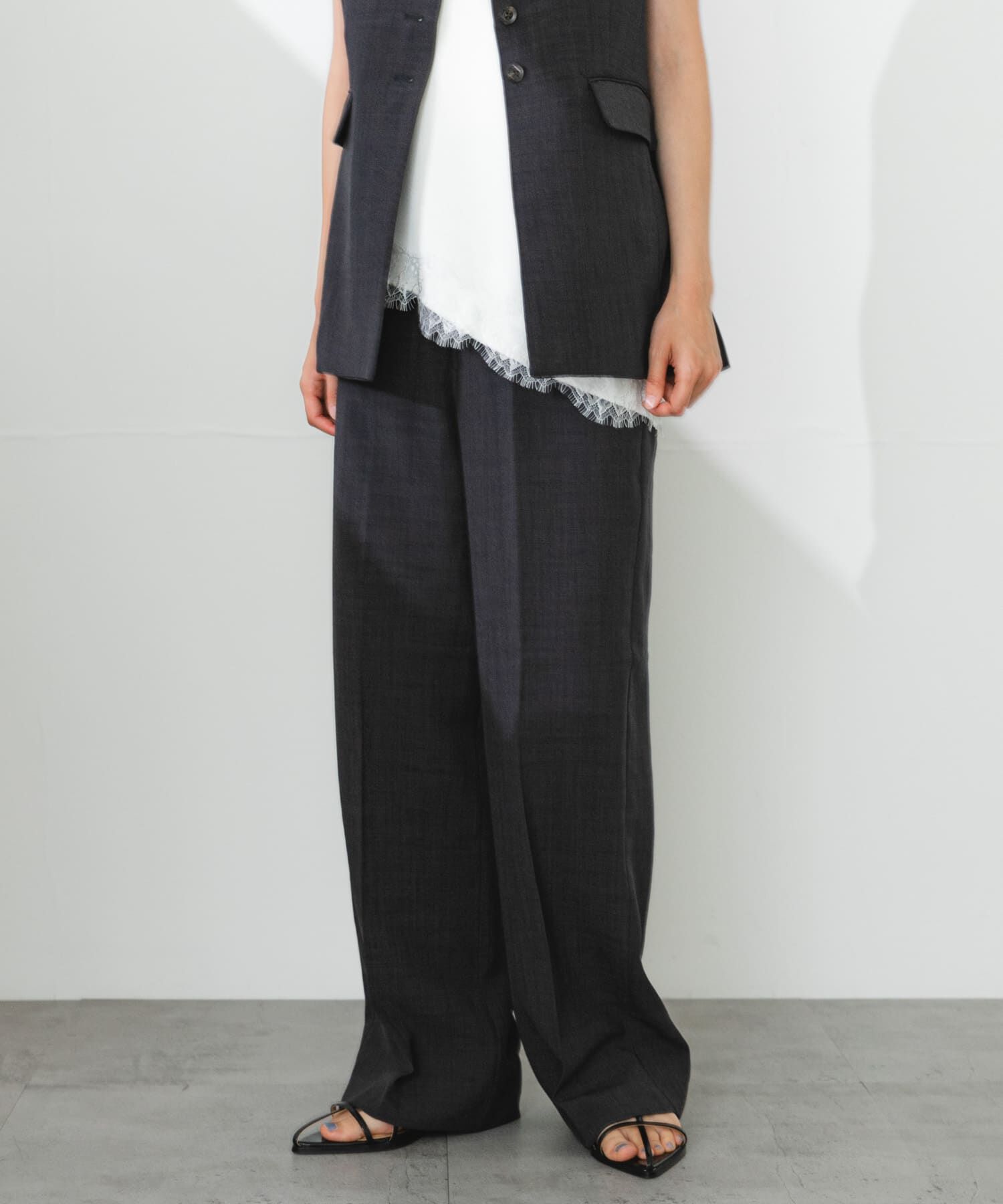 SENSE OF PLACE by URBAN RESEARCH「『UR TECH DRYLUXE』リネンライクワイドパンツ」|その他|
