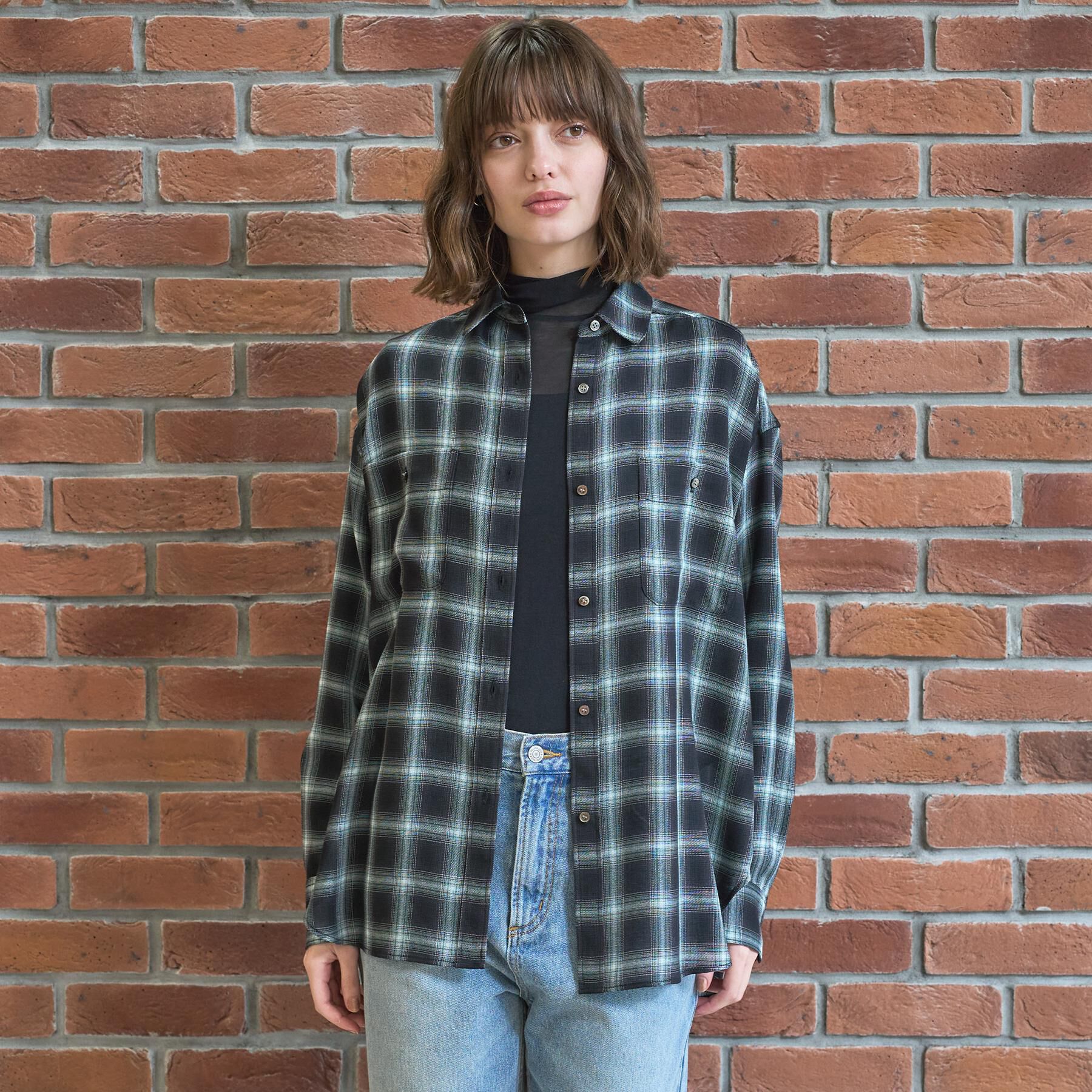 DRESSTERIOR「【ウォッシャブル】ビエラオンブレチェックシャツ」|シャツ・ブラウス|