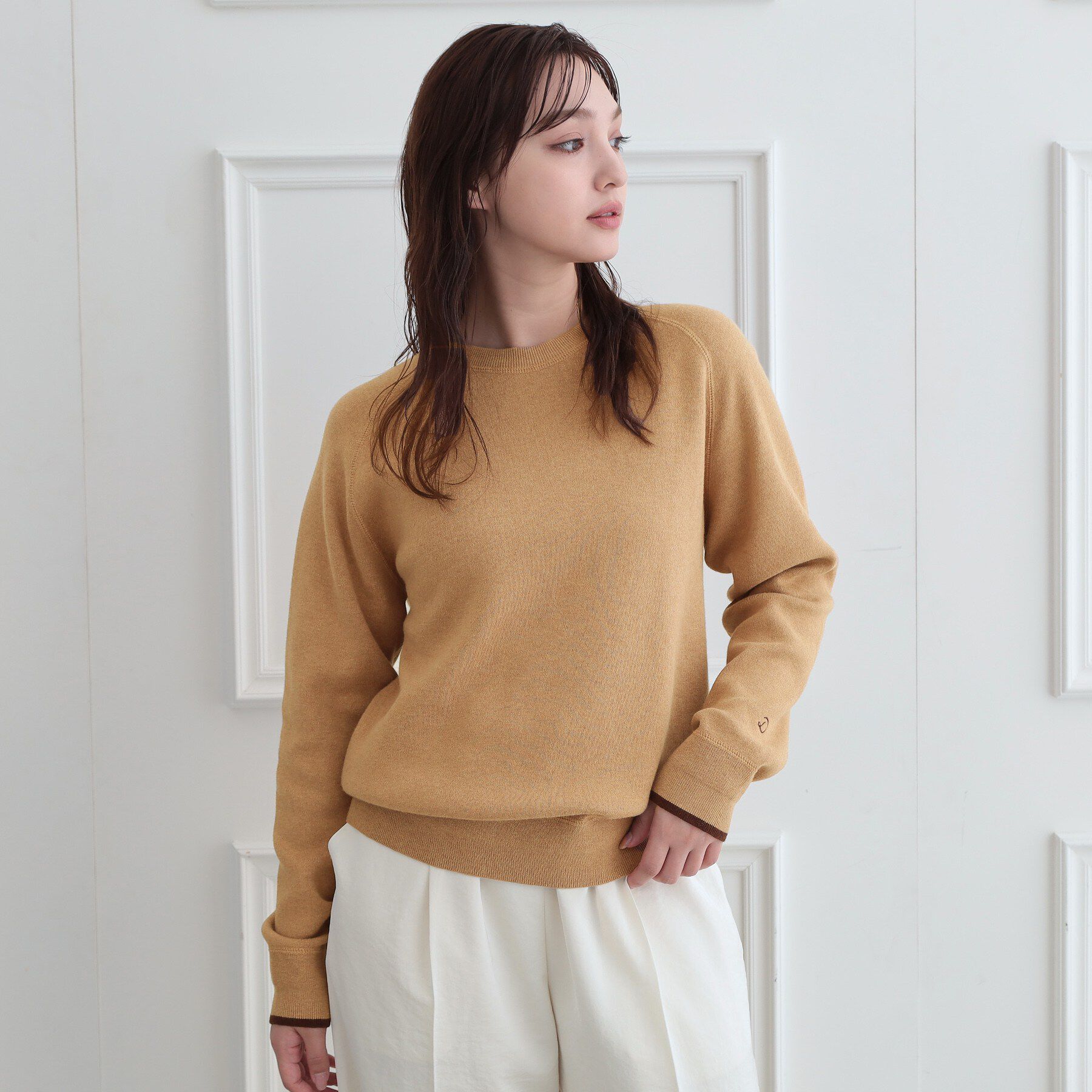 DRESSTERIOR「【STORY11月号掲載/マシンウォッシャブル】コットンカシミヤニット」|ニット・セーター|グレージュ(050)
