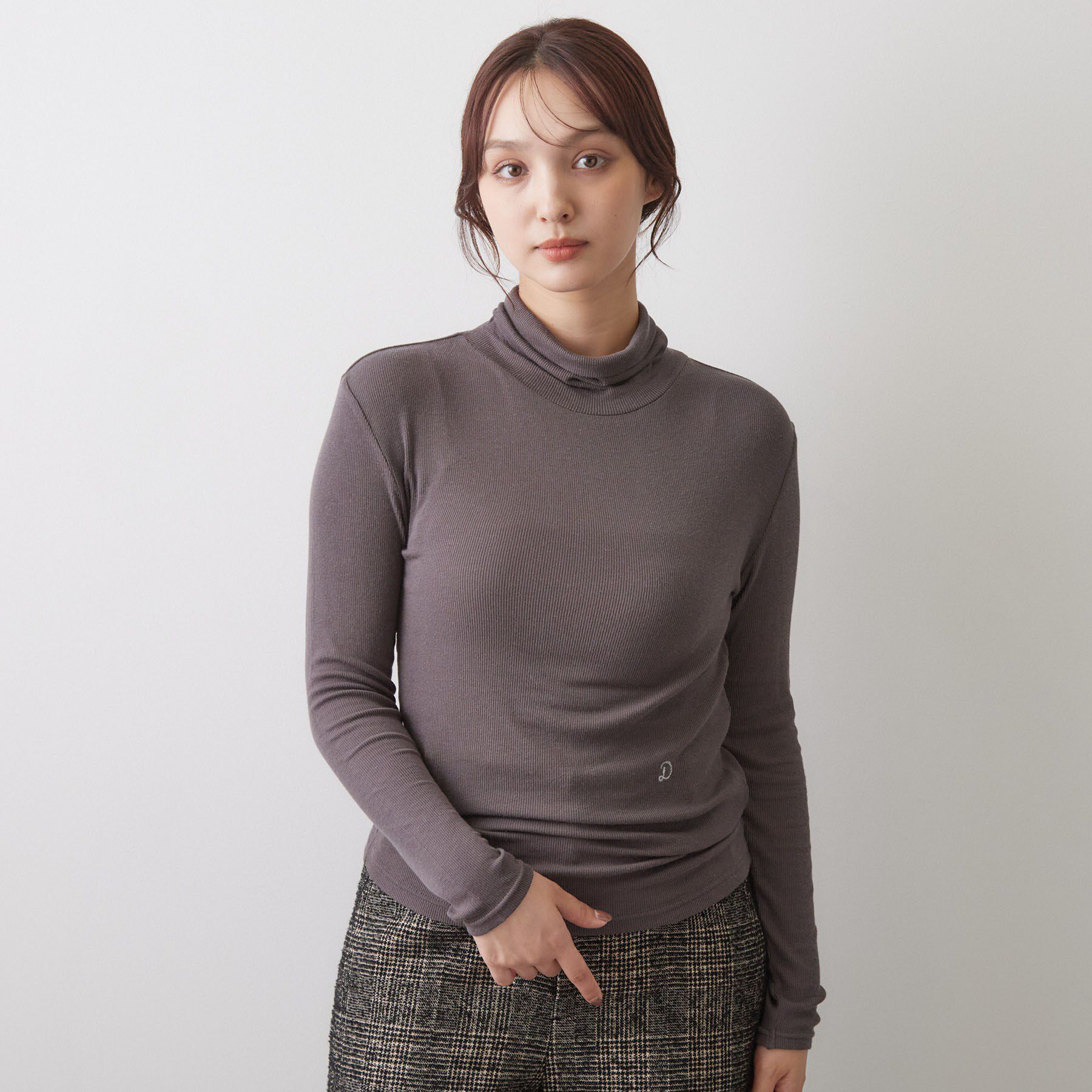 DRESSTERIOR「【吸湿発熱/保湿機能/インナー】ホカウル タートルネックプルオーバー」|Tシャツ・カットソー|チャコールグレー(0