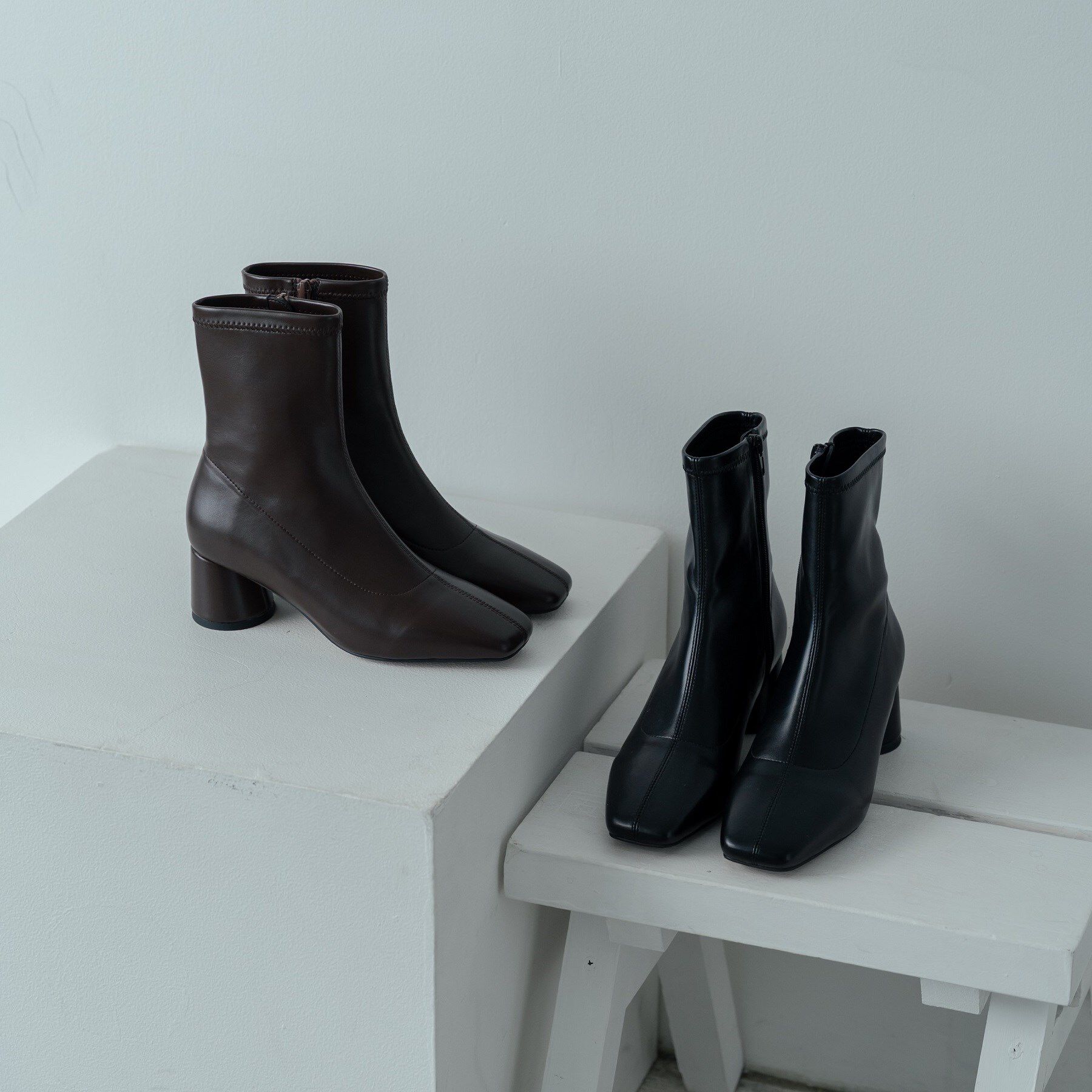 GALLEST「【再入荷】パネルストレッチショートブーツ」|ショートブーツ|