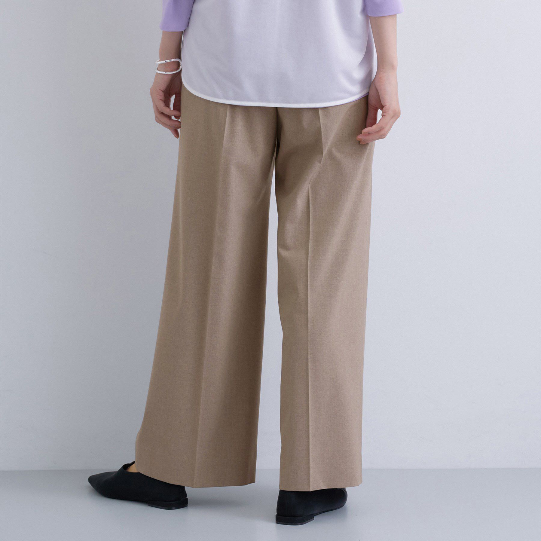 INDIVI「【褒められパンツ】ワンタックワイドパンツ」|その他|