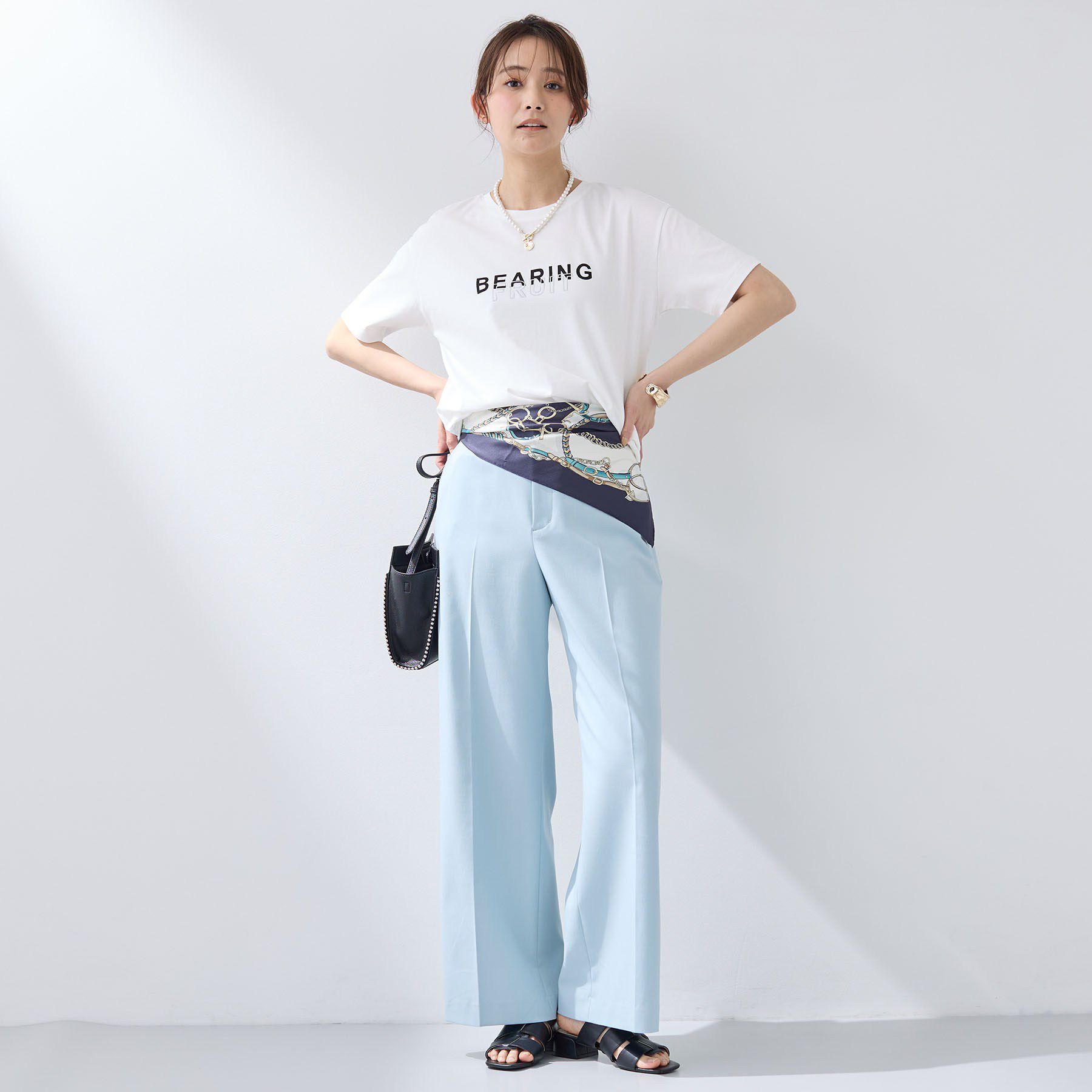 INDIVI「【UVケア／選べるグラフィック】スムースジャージTシャツ」|Tシャツ・カットソー|