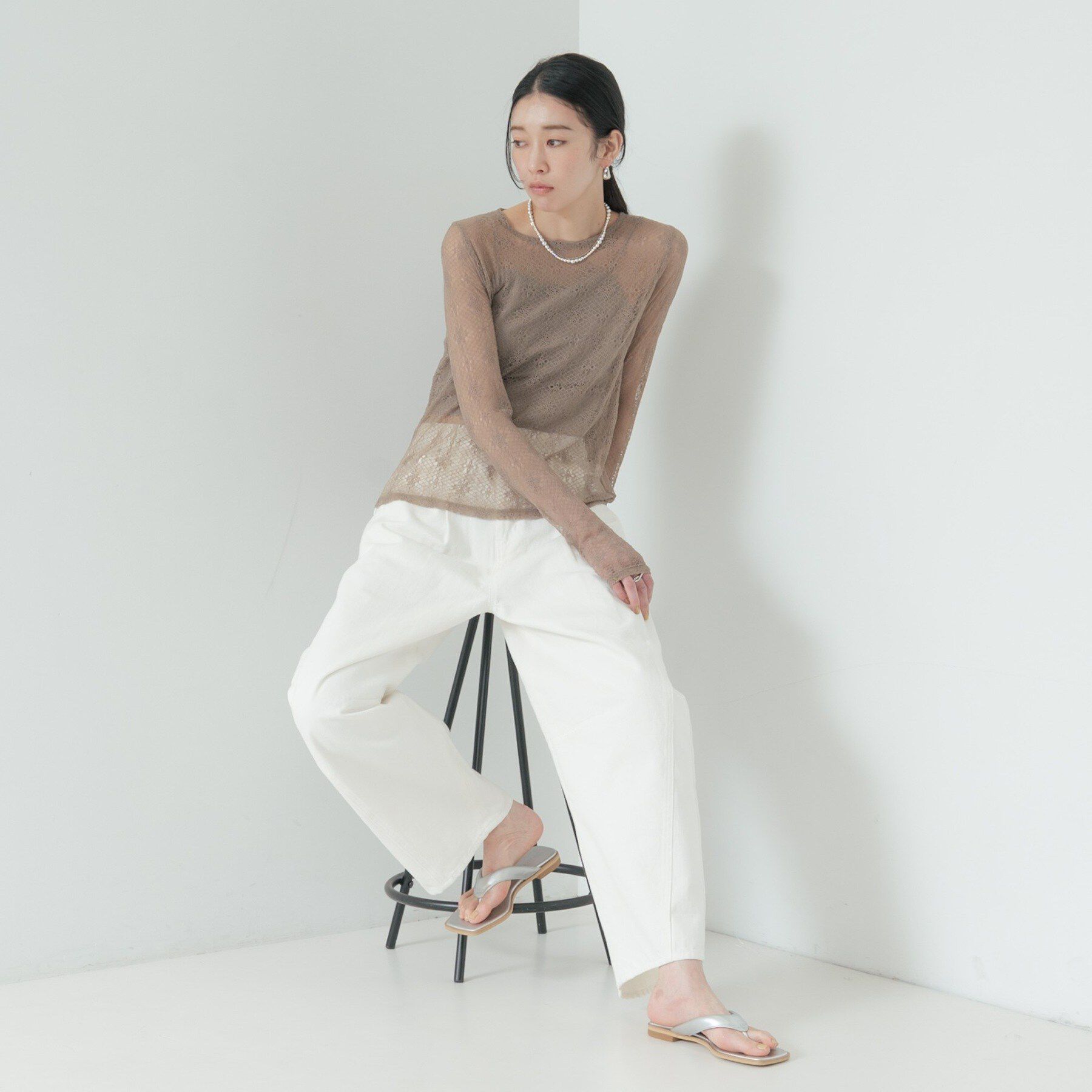 GALLEST「【2WAY】スリットレースプルオーバー」|Tシャツ・カットソー|