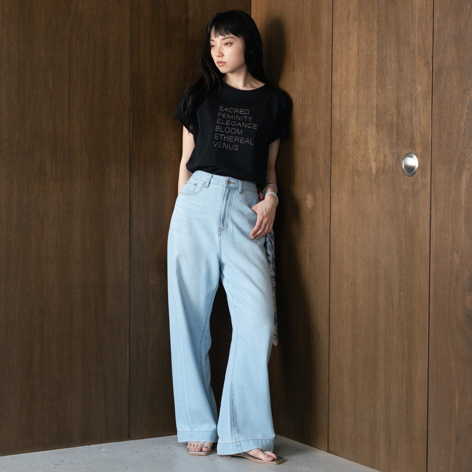 GALLEST「刺繍フレーズTシャツ【再入荷】」|Tシャツ・カットソー|
