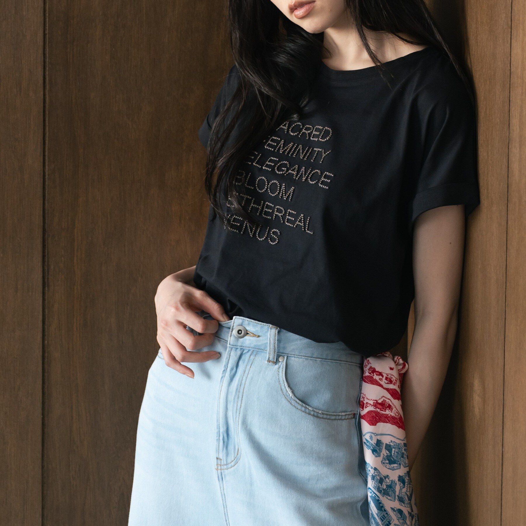GALLEST「刺繍フレーズTシャツ【再入荷】」|Tシャツ・カットソー|