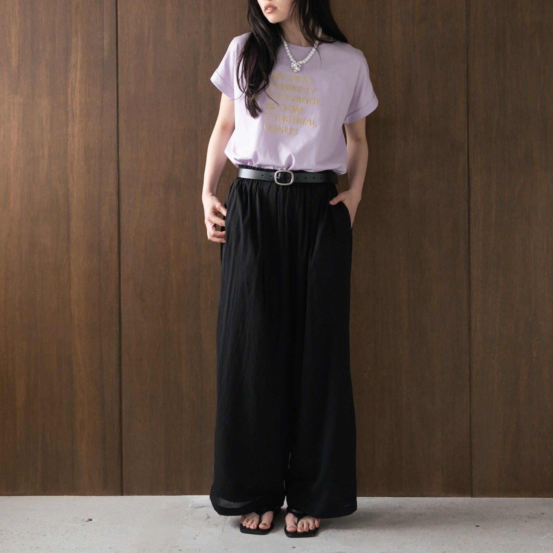 GALLEST「刺繍フレーズTシャツ【再入荷】」|Tシャツ・カットソー|
