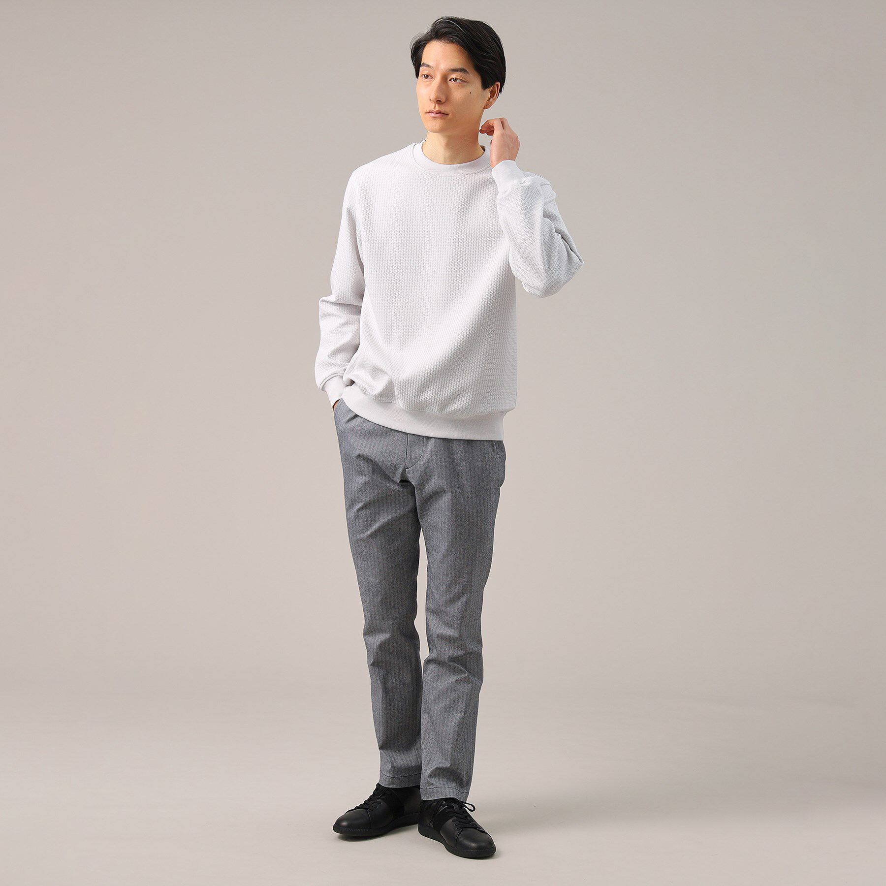 TAKEO KIKUCHI「【Made in JAPAN】播州織 ヘリンボン ストレート パンツ」|その他|