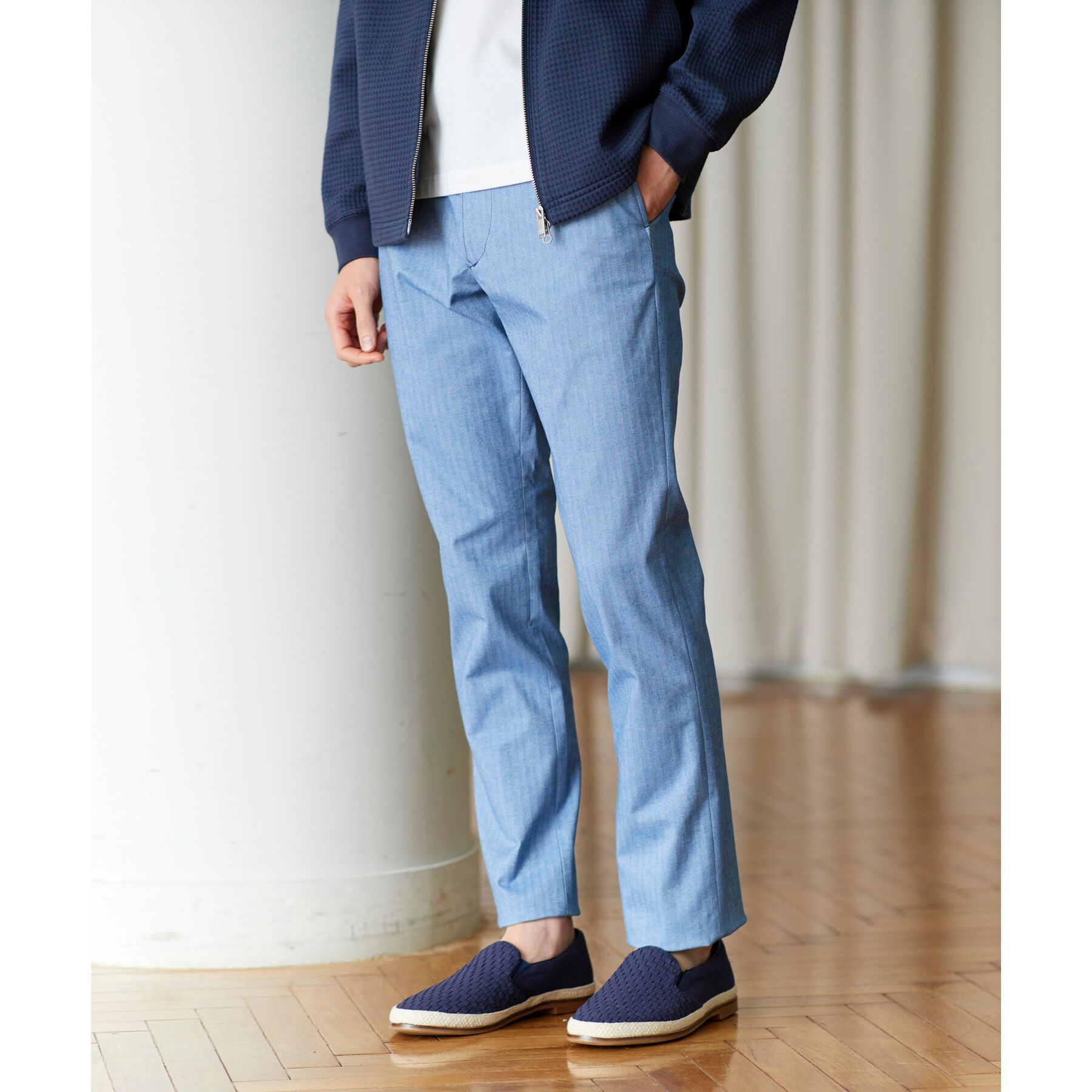 TAKEO KIKUCHI「【Made in JAPAN】播州織 ヘリンボン ストレート パンツ」|その他|