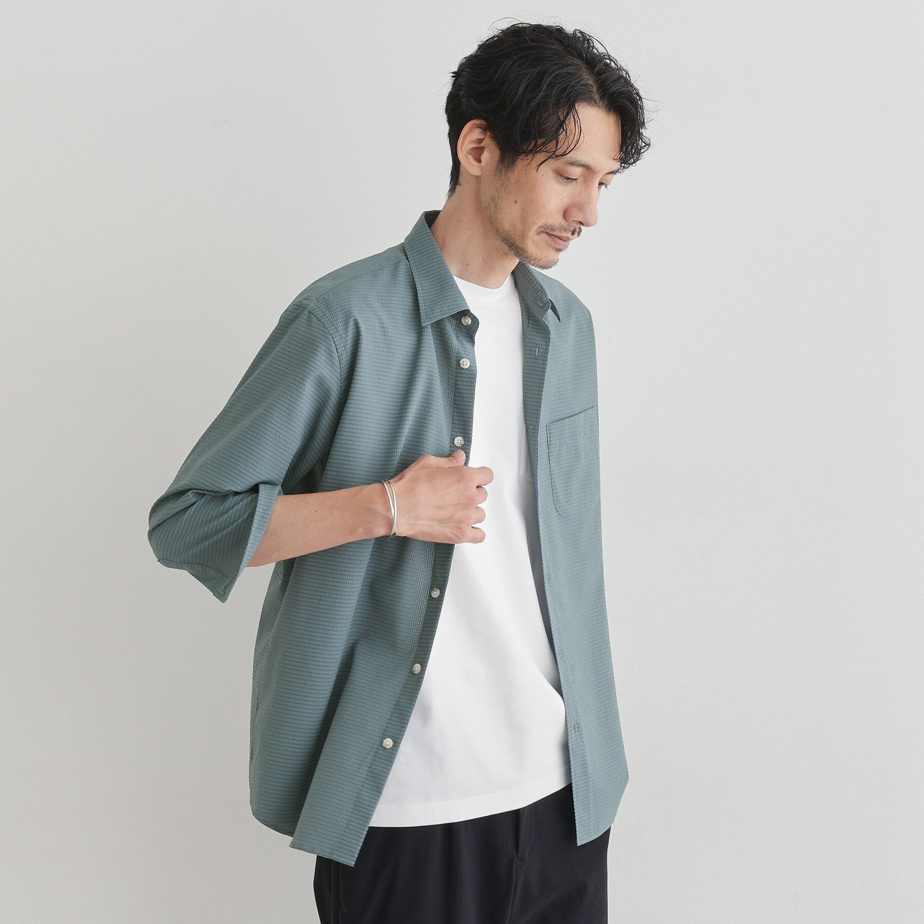 TAKEO KIKUCHI「【COOL CITY WEAR】DotAir（R）サッカー シャツ」|シャツ・ブラウス|
