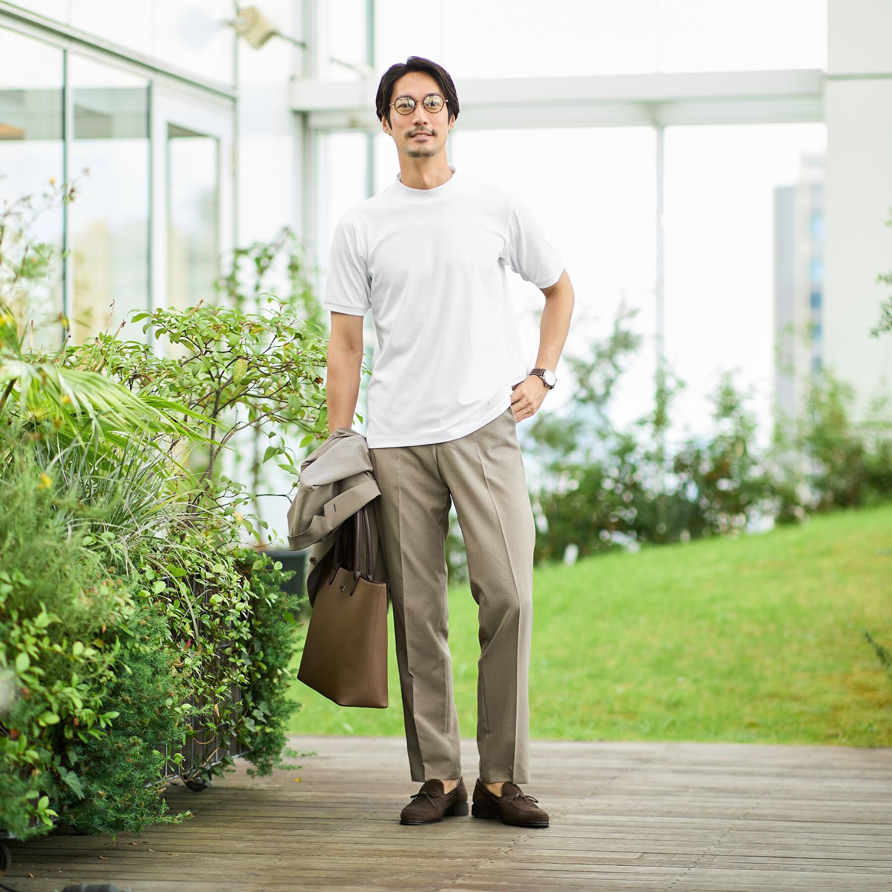 TAKEO KIKUCHI「【COOL CITY WEAR】インドライ天竺モックネック プルオーバー /吸汗速乾」|Tシャツ・カットソー|