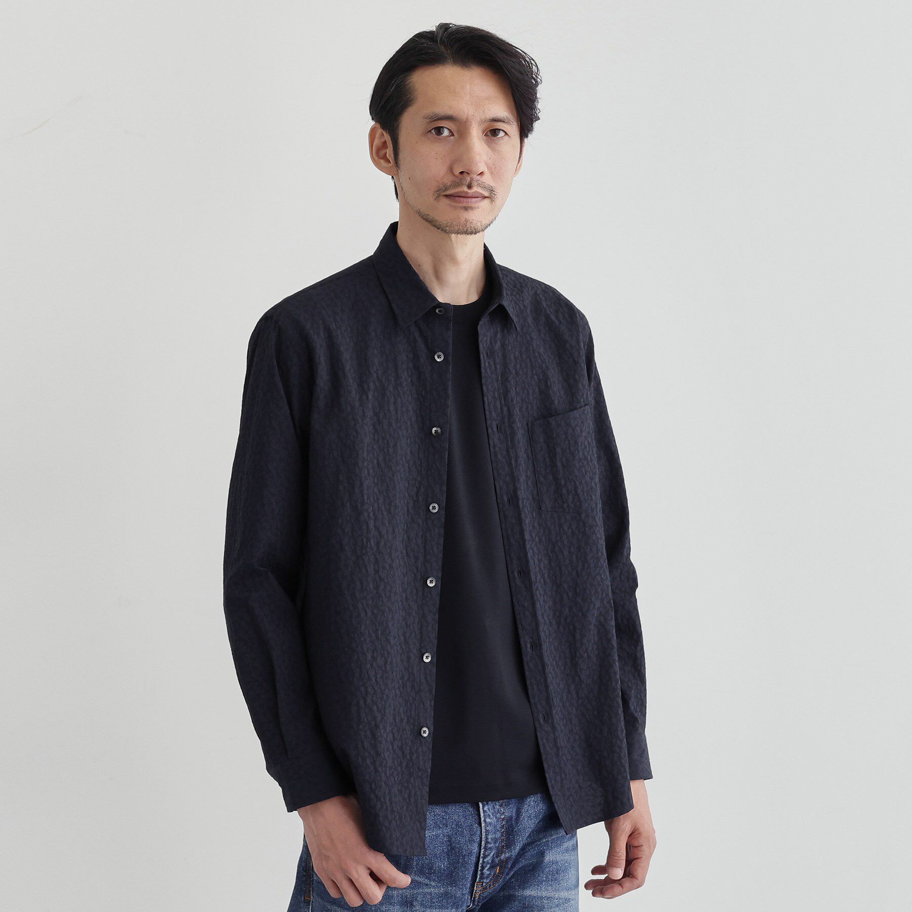 TAKEO KIKUCHI「【Made in JAPAN】播州織 ドビー千鳥シャツ」|シャツ・ブラウス|