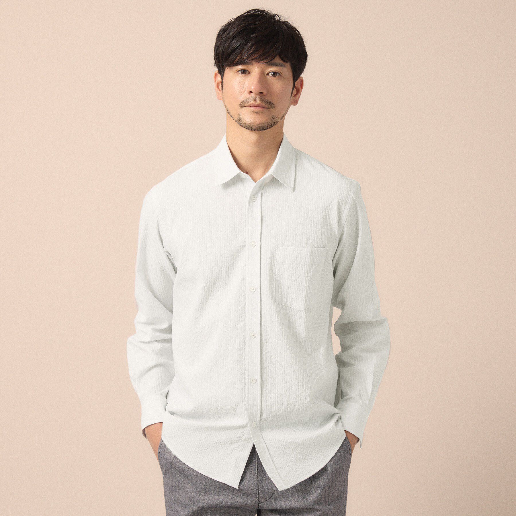 TAKEO KIKUCHI「播州 ドビーストライプ フラワーシャツ」|シャツ・ブラウス|