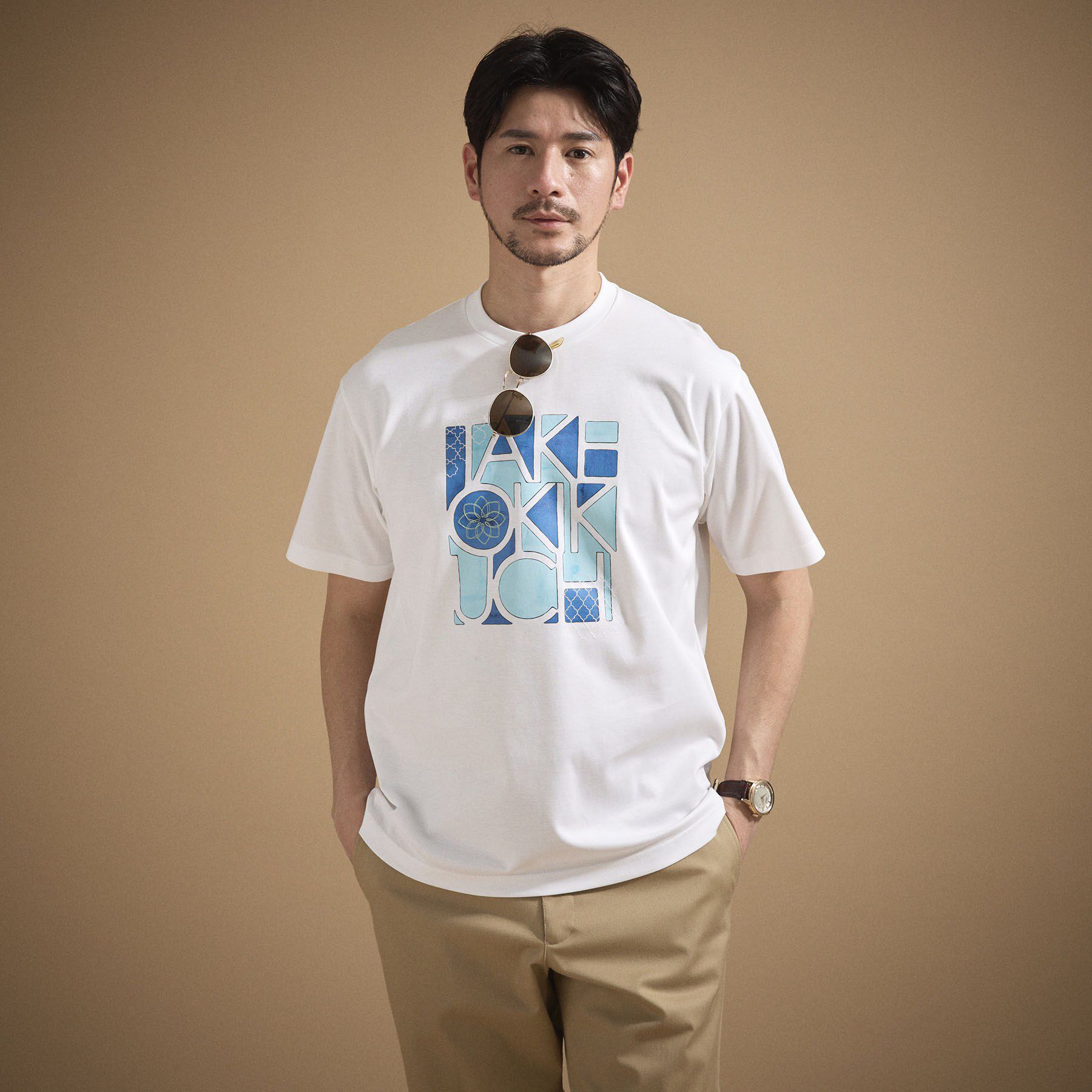 TAKEO KIKUCHI「ロゴグラフィック プリントTシャツ」|Tシャツ・カットソー|