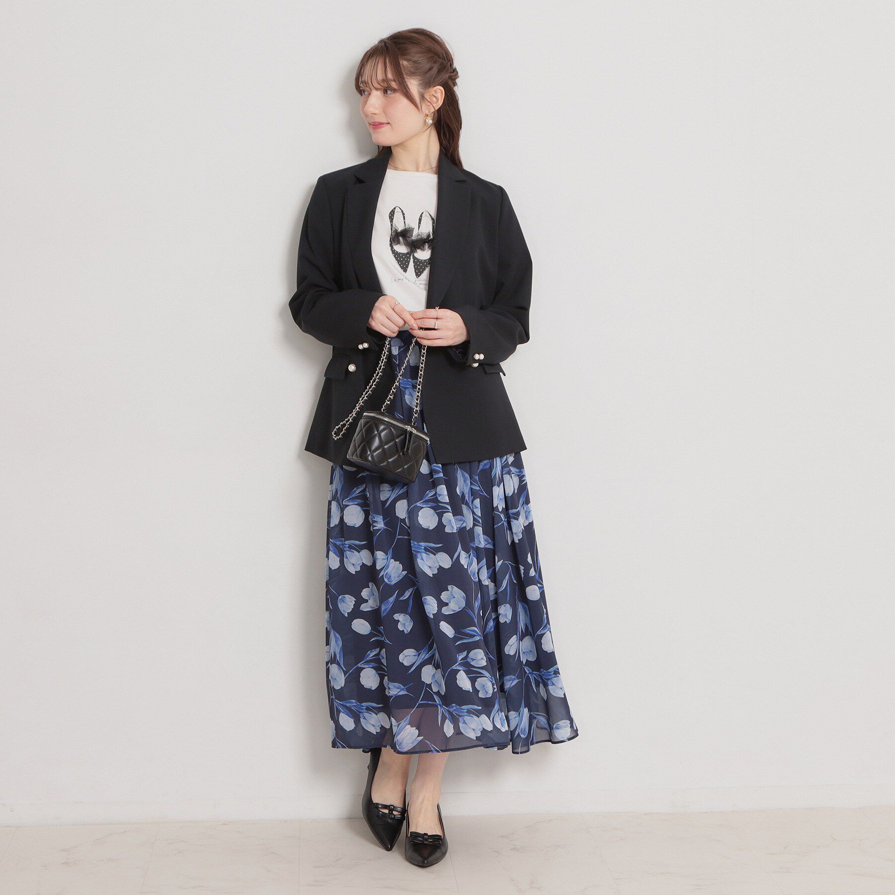 Couture broach「【洗える・通勤】パール調ボタン テーラードジャケット」|テーラードジャケット|