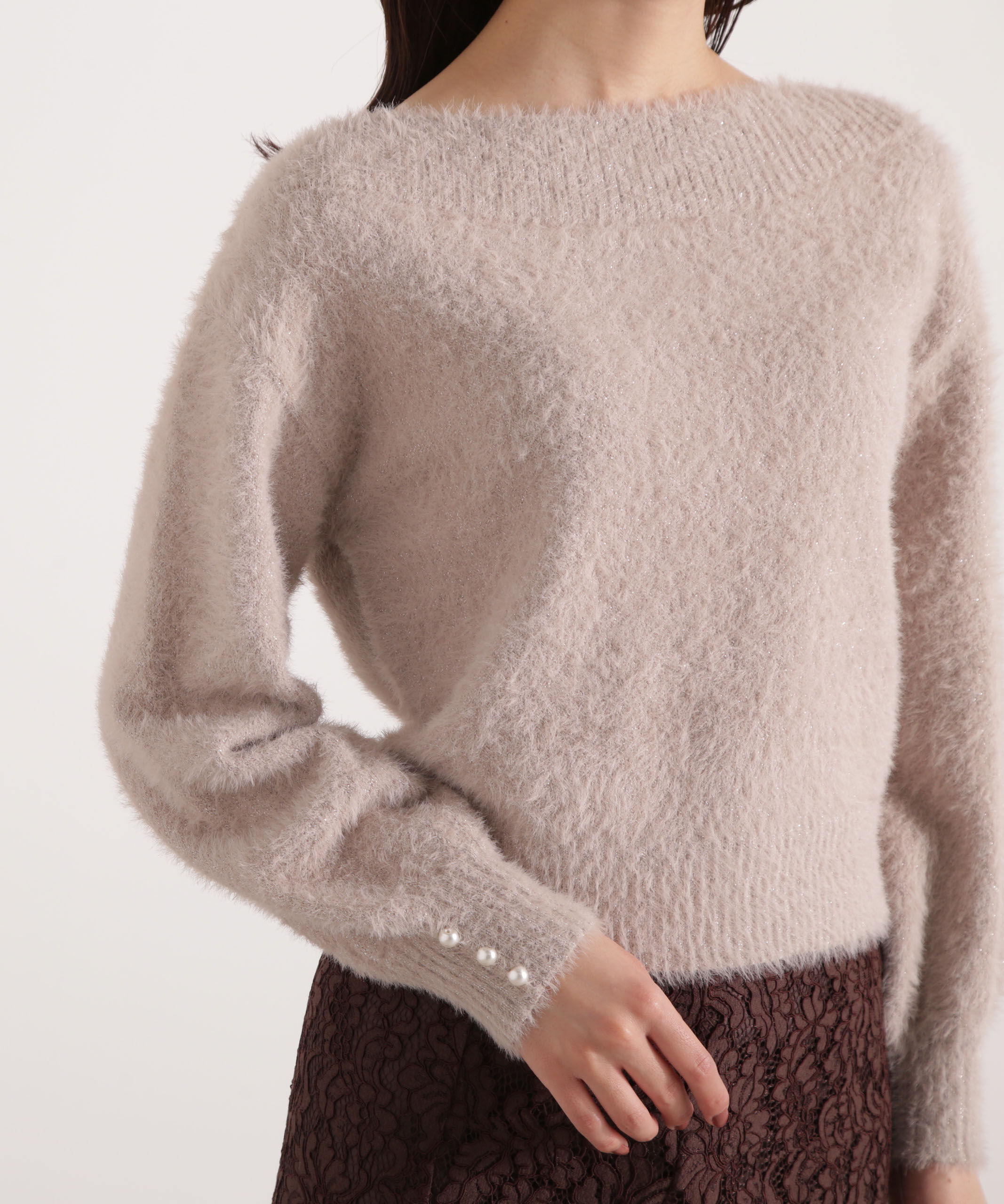 PROPORTION BODY DRESSING「ミニシャギーオフショルニット 25AW」|ニット・セーター|